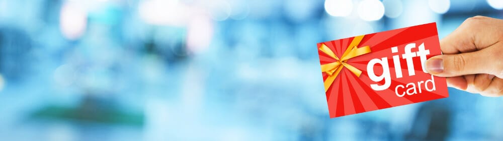 Hand holding gift card image