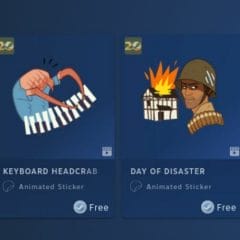 Free Stickers & More on Steam