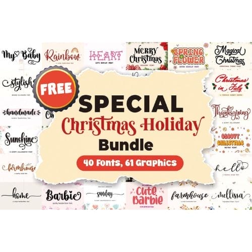 Free Christmas Font Bundle