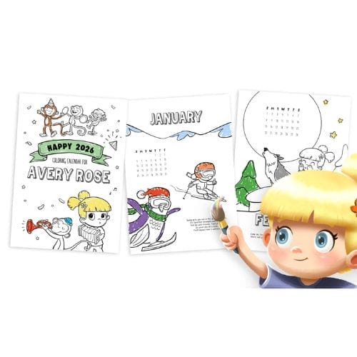 Free 2026 Colouring Calendar