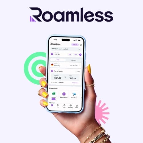 Free eSIM Credit with Roamless Updated Logo